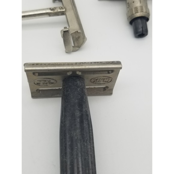 Lot of Vintage Safety Razors & Parts Schick Ever Sharp Clix Gillette & More mens - Picture 7 of 7